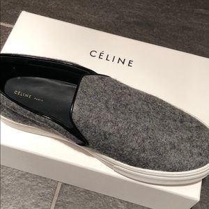 Celine felt slip on shoes